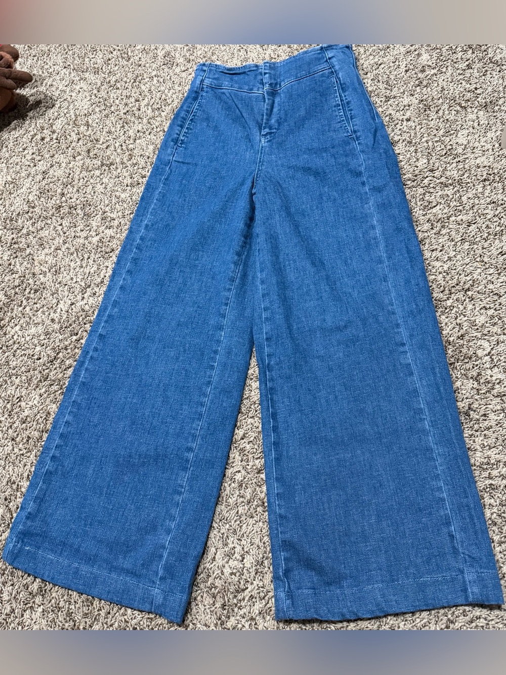 Pilcro Wide Leg High Rise Blue Denim Jeans size 27